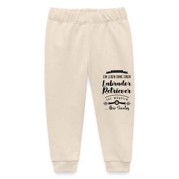 Labrador Retriever leben sinnlos - Baby Organic Jogginghose Baby Tumbler von Stanley/Stella - Natur - Vorne