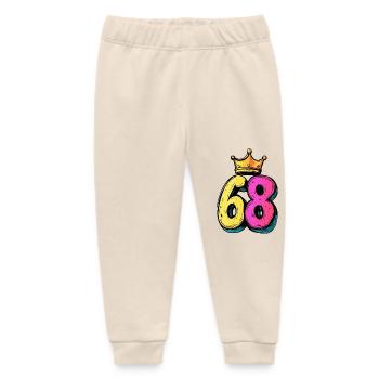 68 Zahl Krone - Baby Organic Jogginghose Baby Tumbler von Stanley/Stella - Natur - Vorne