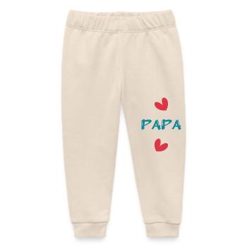 HAPPY BIRTHDAY DAD. DAD. FATHER's DAY. FEAST - Baby Organic Sweatpants by Stanley/Stella - soft Ecru - Front