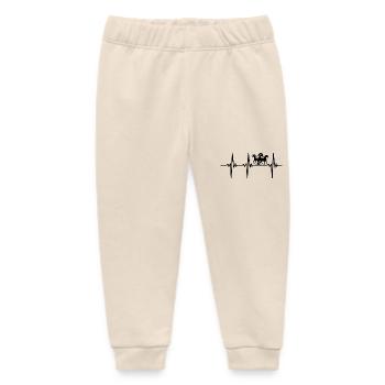 Heartbeat for proud wild horses - Baby Organic Sweatpants by Stanley/Stella - soft Ecru - Front