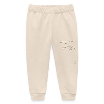 Secret Of Life In Black Ink - Baby Organic Sweatpants by Stanley/Stella - soft Ecru - Front