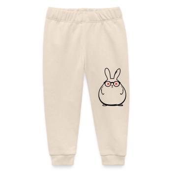 Bunny Funny Easter Funny - Baby Organic Sweatpants by Stanley/Stella - soft Ecru - Front