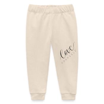 Love Yourself - Baby Organic Sweatpants by Stanley/Stella - soft Ecru - Front