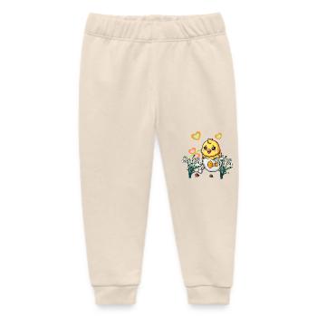 Easter Egg Easter Chick Retro Eggs Egg Kids - Baby Organic Sweatpants by Stanley/Stella - soft Ecru - Front