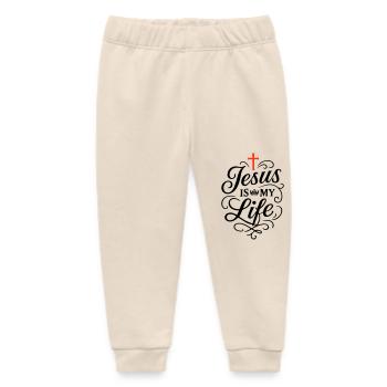 Jesus mein Leben Glaube - Baby Organic Jogginghose Baby Tumbler von Stanley/Stella - Natur - Vorne