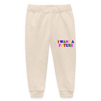 I want a future - Baby Organic Jogginghose Baby Tumbler von Stanley/Stella - Natur - Vorne