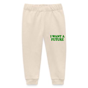 I want a future - Baby Organic Jogginghose Baby Tumbler von Stanley/Stella - Natur - Vorne