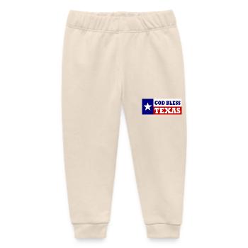 God bless texas - Baby Organic Sweatpants by Stanley/Stella - soft Ecru - Front