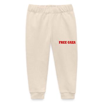 Free gaza - Baby Organic Jogginghose Baby Tumbler von Stanley/Stella - Natur - Vorne