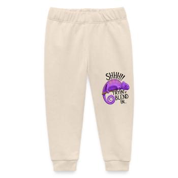 Chameleon trying to blend in - Baby Organic Sweatpants by Stanley/Stella - soft Ecru - Front