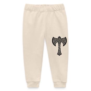 Axt in aussergewöhnlichen Keltischen Knoten - Baby Organic Jogginghose Baby Tumbler von Stanley/Stella - Natur - Vorne