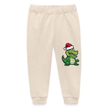 krokodil weihnachten - Baby Organic Jogginghose Baby Tumbler von Stanley/Stella - Natur - Vorne