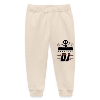 Dj Turntables Festival - Baby Organic Sweatpants by Stanley/Stella - soft Ecru - Front