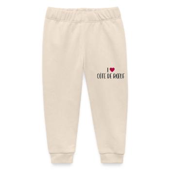 Butcher I Love Prime Rib - Baby Organic Sweatpants by Stanley/Stella - soft Ecru - Front