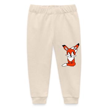 Fox Female Girl Pretty Bow Woman Beautiful - Baby Organic Sweatpants by Stanley/Stella - soft Ecru - Front