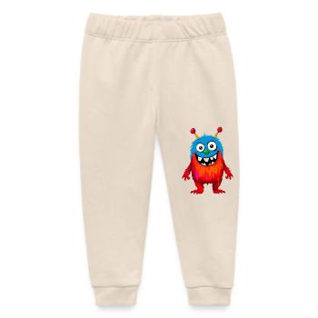 Bunte Monsterkunst - Niedlicher & verspielter Charakter - Baby Organic Jogginghose Baby Tumbler von Stanley/Stella - Natur - Vorne