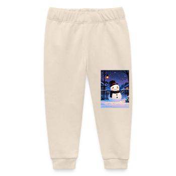 Built with Love - Baby Organic Sweatpants by Stanley/Stella - soft Ecru - Front