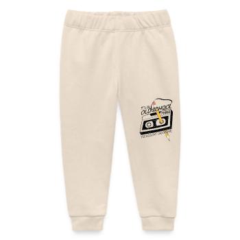 Retro Funny Design, Audio Cassette and Pencil - Baby Organic Sweatpants by Stanley/Stella - soft Ecru - Front