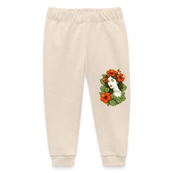 Hibiskusblüten - Baby Organic Jogginghose Baby Tumbler von Stanley/Stella - Natur - Vorne