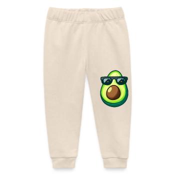 Avocado with avocado pit sunglasses red eyes - Baby Organic Sweatpants by Stanley/Stella - soft Ecru - Front