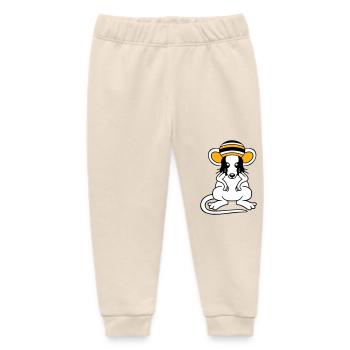 Maus Raggae Jamaika Hut Rasta Locken Chill Mütze - Baby Organic Jogginghose Baby Tumbler von Stanley/Stella - Natur - Vorne