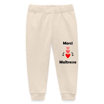 MISTRESS. THANK YOU. THANK YOU MISTRESS - Baby Organic Sweatpants by Stanley/Stella - soft Ecru - Front