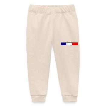 France Flag - Baby Organic Sweatpants by Stanley/Stella - soft Ecru - Front