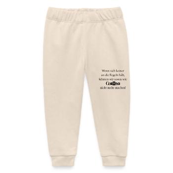lustige Corona Sprüche - Baby Organic Jogginghose Baby Tumbler von Stanley/Stella - Natur - Vorne