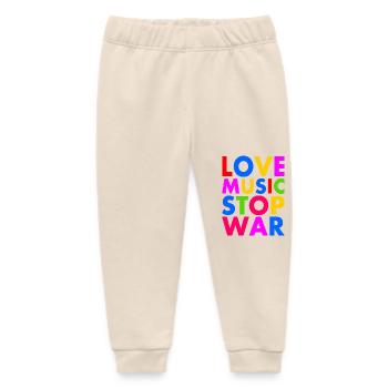 Love music stop war - Baby Organic Jogginghose Baby Tumbler von Stanley/Stella - Natur - Vorne
