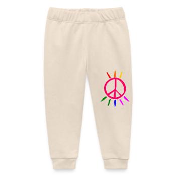 lgbt Peacezeichen - Baby Organic Jogginghose Baby Tumbler von Stanley/Stella - Natur - Vorne