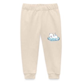 Seal Ice Floe Comic - Baby Organic Sweatpants by Stanley/Stella - soft Ecru - Front