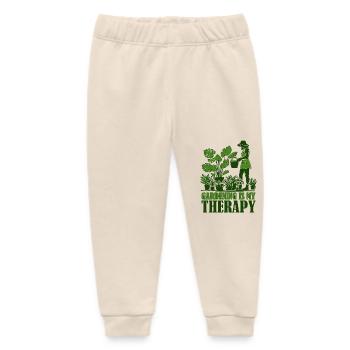 Gardening is My Therapy - Baby Organic Sweatpants by Stanley/Stella - soft Ecru - Front