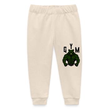 bär comic gym beast - Baby Organic Jogginghose Baby Tumbler von Stanley/Stella - Natur - Vorne