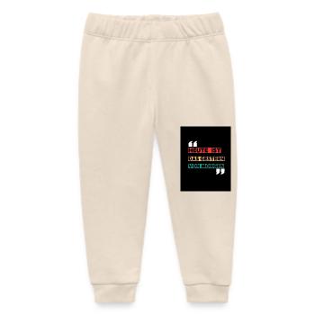 "Today is tomorrow's yesterday" – The T-Shirt f - Baby Organic Sweatpants by Stanley/Stella - soft Ecru - Front