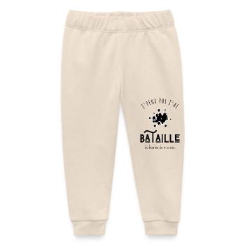 I can't, I have a foam ball fight - Baby Organic Sweatpants by Stanley/Stella - soft Ecru - Front