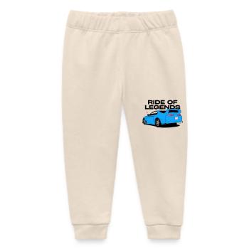 Neonblauer Sportwagen Silhouette - Baby Organic Jogginghose Baby Tumbler von Stanley/Stella - Natur - Vorne