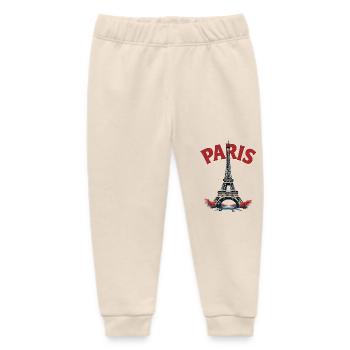 Eiffel Tower, Paris, retro - Baby Organic Sweatpants by Stanley/Stella - soft Ecru - Front