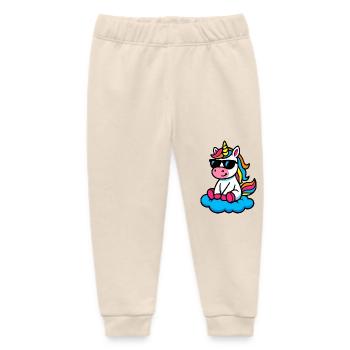 Unicorn Cloud - Baby Organic Sweatpants by Stanley/Stella - soft Ecru - Front