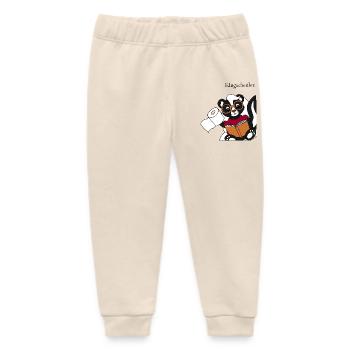 Skunk Pixie Smartass - funny motif - Baby Organic Sweatpants by Stanley/Stella - soft Ecru - Front