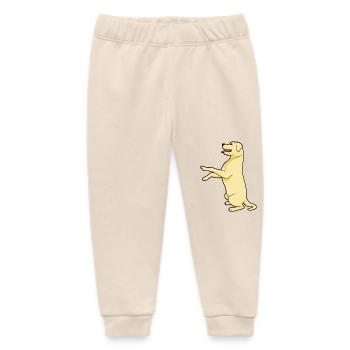 Golden Labrador Dogs & Puppys - Baby Organic Sweatpants by Stanley/Stella - soft Ecru - Front