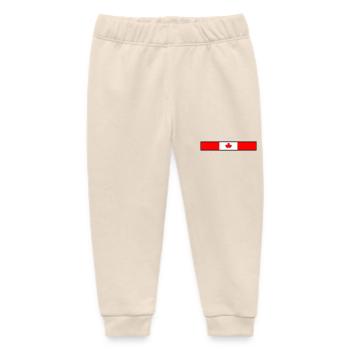 Canada flag - Baby Organic Sweatpants by Stanley/Stella - soft Ecru - Front