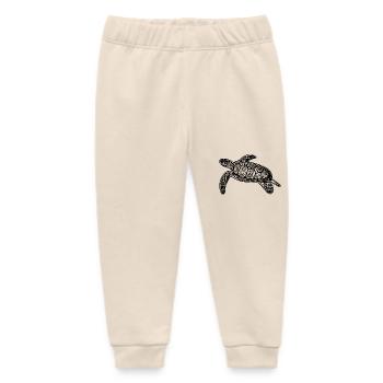 Small floating turtle - Baby Organic Sweatpants by Stanley/Stella - soft Ecru - Front