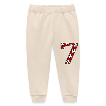 7. Geburtstag Fußball rot - Baby Organic Jogginghose Baby Tumbler von Stanley/Stella - Natur - Vorne