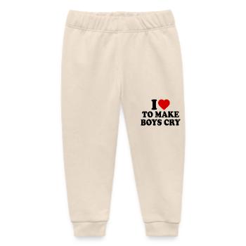 I love to make boys cry - Baby Organic Jogginghose Baby Tumbler von Stanley/Stella - Natur - Vorne