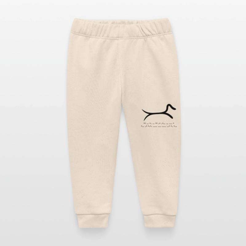 Teckel avec code morse Pantalon de jogging bébé bio Stanley/Stella