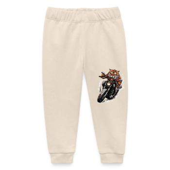 Tiger Motorrad Biker Beast - Baby Organic Jogginghose Baby Tumbler von Stanley/Stella - Natur - Vorne