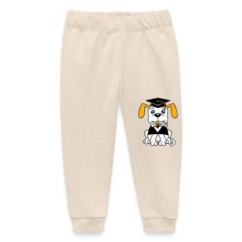 Dog School Graduation Certificate Gymnasium College Abi - Baby Organic Sweatpants by Stanley/Stella - soft Ecru - Front