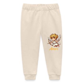 Ange Bande Dessinée Cupidon - Pantalon de jogging bébé bio Stanley/Stella - écru doux - Devant