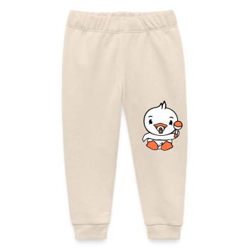 Ente Baby Kind Rassel Windel niedlich Schnuller - Baby Organic Jogginghose Baby Tumbler von Stanley/Stella - Natur - Vorne