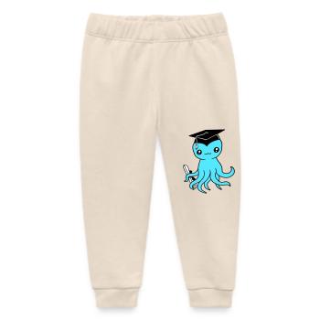 Octopus High School Graduation Passed College - Baby Organic Sweatpants by Stanley/Stella - soft Ecru - Front